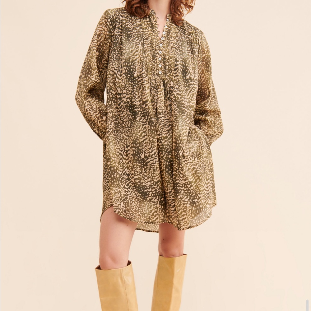 NWT Joie Ramera Tunic Dress XXS Black Coffee